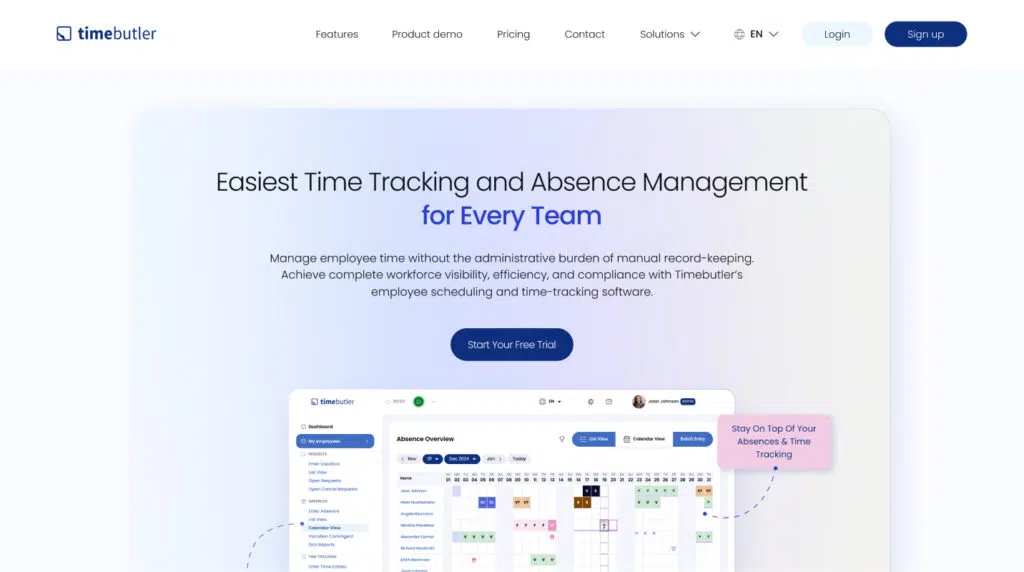 Timebutler Integration